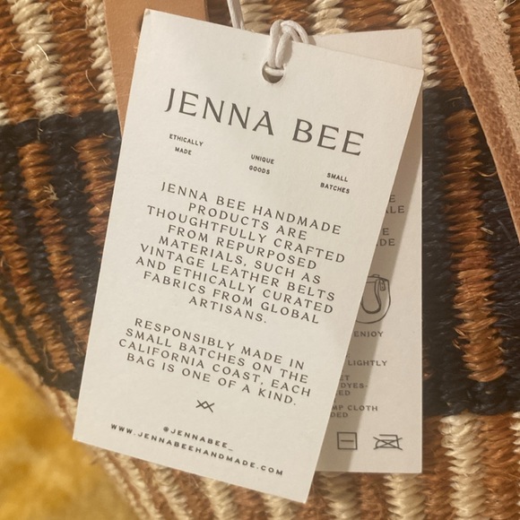 Striped Brown and Tan Tote Bag - Picture 5 of 13